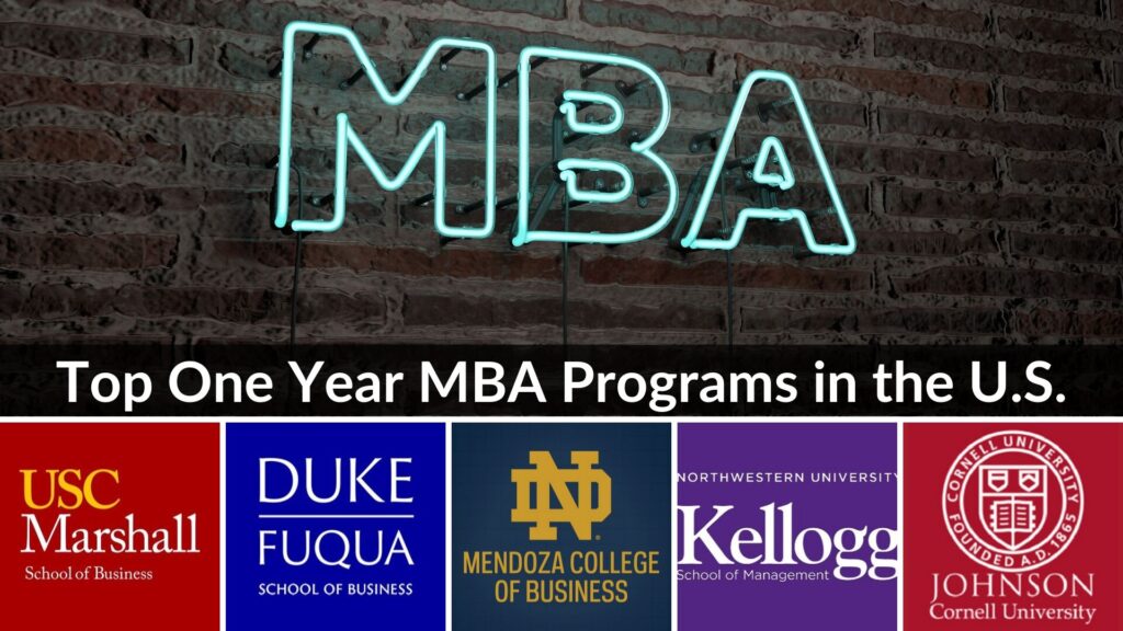 1-year accelerated online MBA programs